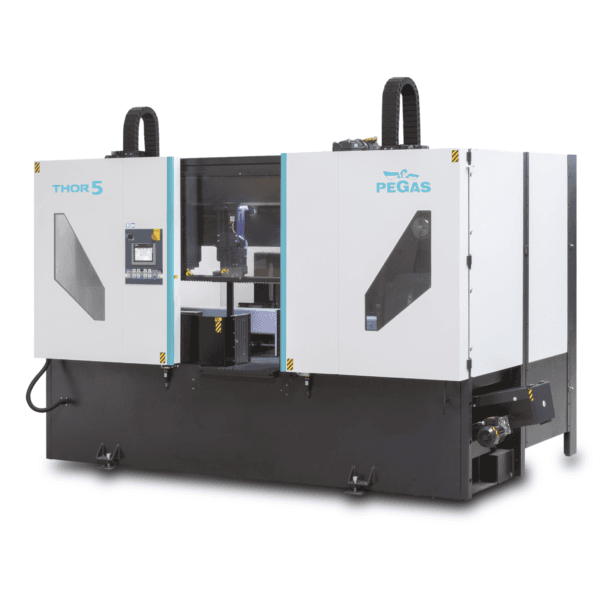 PEGAS-GONDA THOR 5 automatische dubbelkoloms bandzaagmachine
